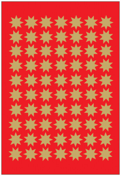 HERMA Weihnachts-Sticker DECOR "Sterne", 10 mm, gold
