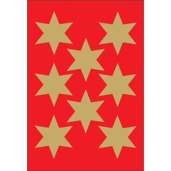 HERMA Weihnachts-Sticker DECOR "Sterne", sortiert, gold
