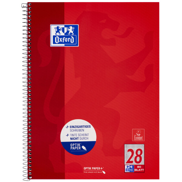 Oxford Collegeblock, DIN A4+, liniert, 80 Blatt, orange