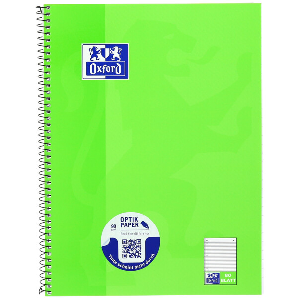 Oxford Collegeblock, DIN A4+, liniert, 80 Blatt, orange