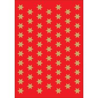 HERMA Weihnachts-Sticker DECOR "Sterne", 16 mm, gold