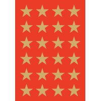 HERMA Weihnachts-Sticker DECOR "Sterne", 16 mm, gold