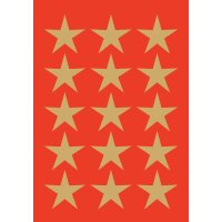 HERMA Weihnachts-Sticker DECOR "Sterne", 16 mm, gold