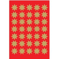 HERMA Weihnachts-Sticker DECOR "Sterne", 14 mm, gold