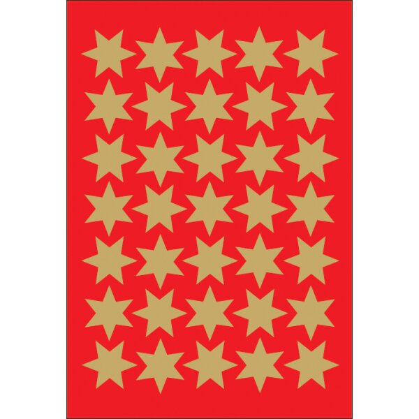 HERMA Weihnachts-Sticker DECOR "Sterne", 6 mm, gold