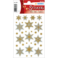 HERMA Weihnachts-Sticker DECOR "Sterne", gold,...