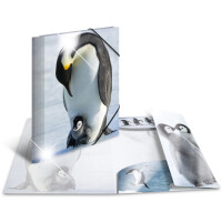 HERMA Eckspannermappe "Pinguine", PP Glossy,...