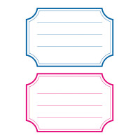 HERMA Buchetiketten, blauer roter Rand, 78 x 53 mm