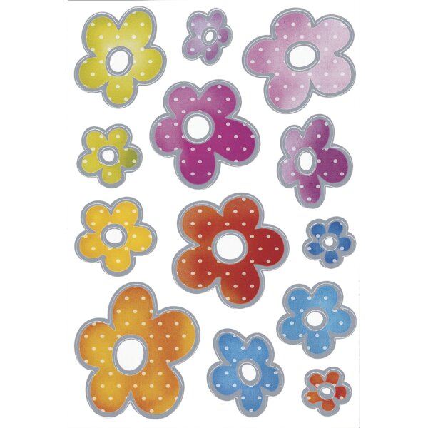 HERMA Sticker DECOR "Blumen Silberpr&auml;gung"