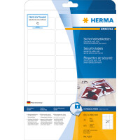 HERMA Sicherheits-Etiketten SPECIAL, Durchm.: 40 mm, weiß