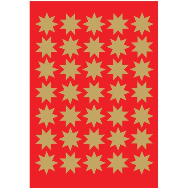 HERMA Weihnachts-Sticker DECOR "Sterne", 13 mm, gold