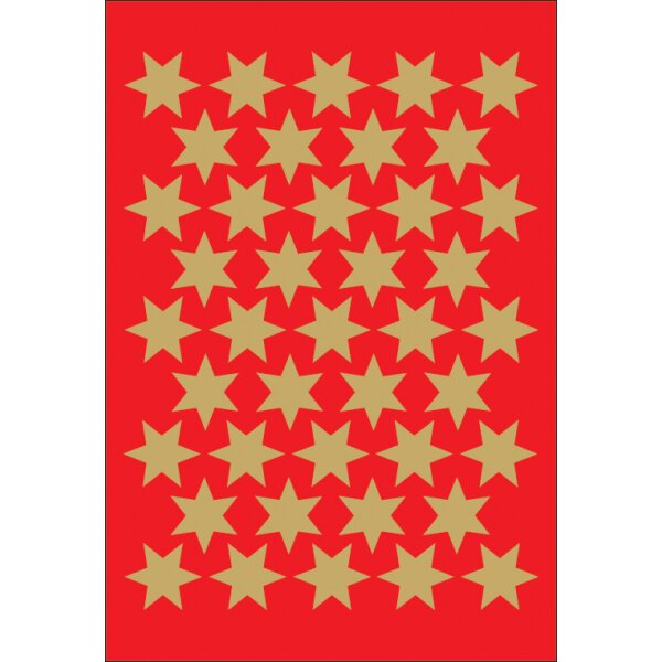 HERMA Weihnachts-Sticker DECOR "Sterne", 13 mm, gold