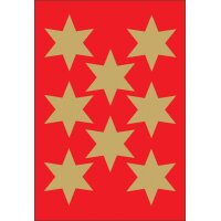 HERMA Weihnachts-Sticker DECOR "Sterne", 13 mm, gold