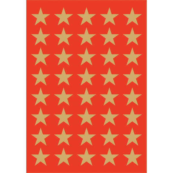 HERMA Weihnachts-Sticker DECOR "Sterne", 22 mm, gold