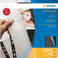 HERMA Fotokarton, 320 x 315 mm, schwarz, Inhalt: 5 Blatt