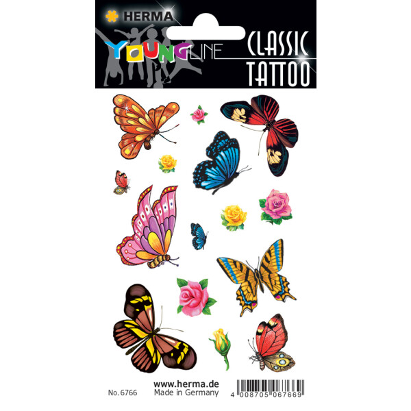 HERMA Tattoo CLASSIC "Colour Schmetterlinge"