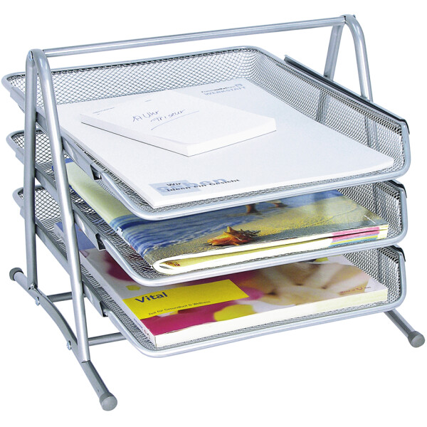 WEDO Briefablage Office, aus Drahtmetall, 3 Ablagen, schwarz