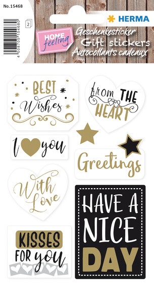 HERMA Geschenke-Sticker HOME "Best Wishes"