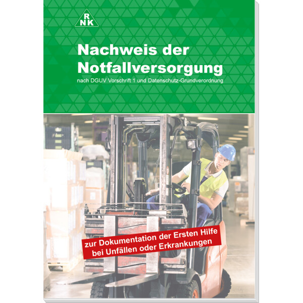 RNK Verlag Block "Nachweis der Notfallversorgung", DIN A5