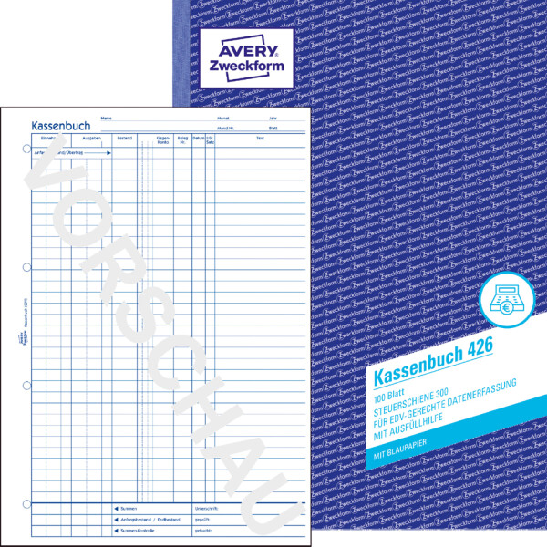 AVERY Zweckform Formularbuch "Kassenbericht", A5