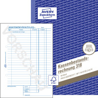 AVERY Zweckform Formularbuch "Kassenbericht", A5