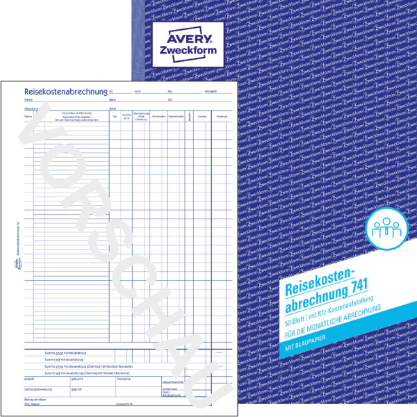 AVERY Zweckform Formularbuch "Reisekostenabrechnung", A5