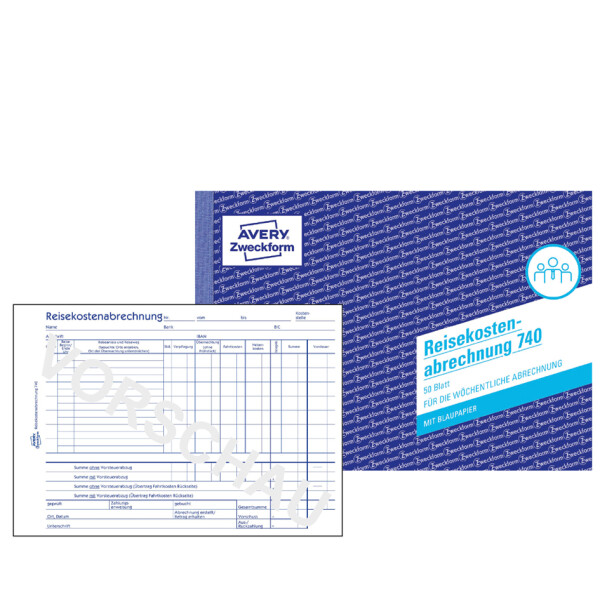 AVERY Zweckform Formularbuch "Reisekostenabrechnung", A5
