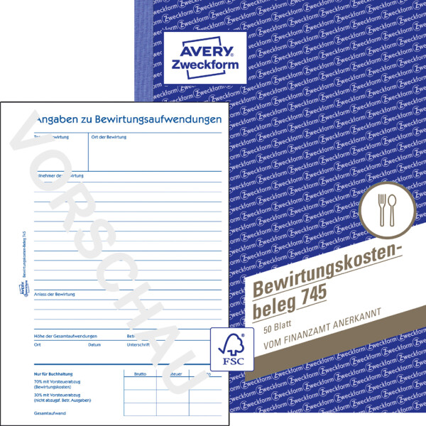AVERY Zweckform Formularbuch "Zimmer-Rechnung", A5 hoch