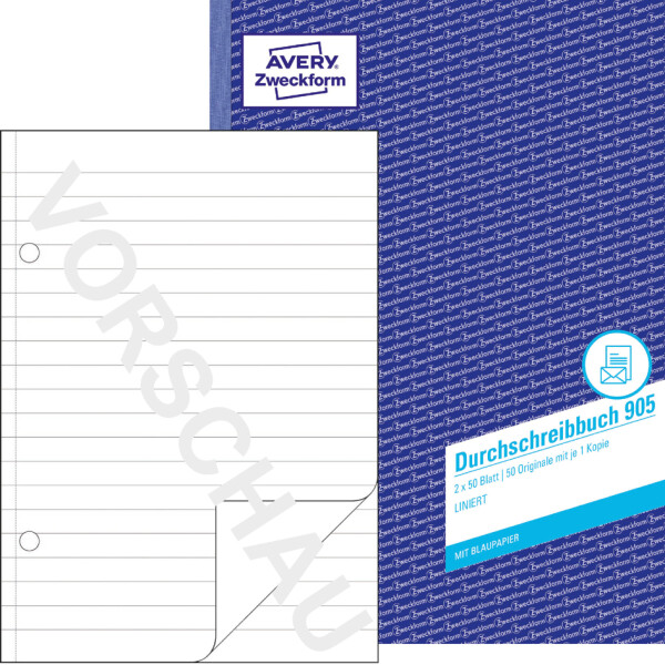 AVERY Zweckform Formularbuch "Kurzbrief", 1 3 A4, 100 Blatt