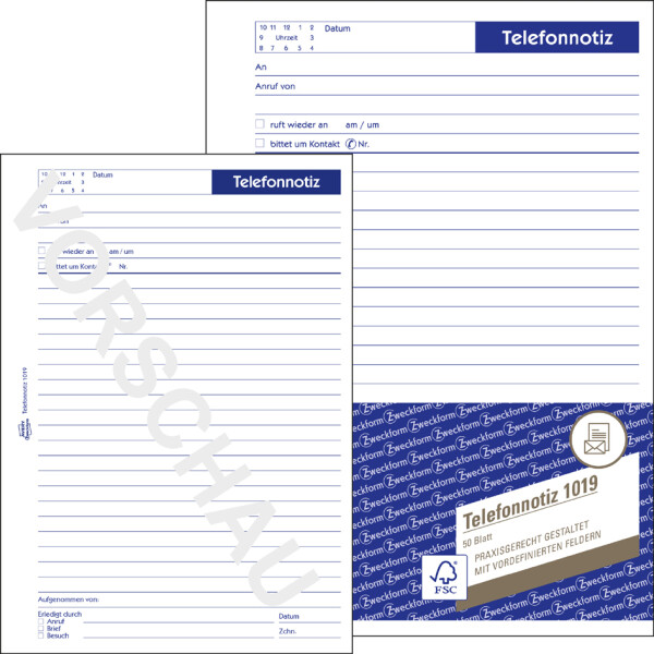 AVERY Zweckform Formularbuch "Kurzbrief", 1 3 A4, 100 Blatt