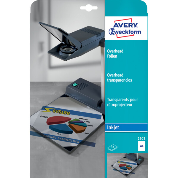 AVERY Zweckform Inkjet OHP-Folien, A4, klar, Stärke 0,11 mm