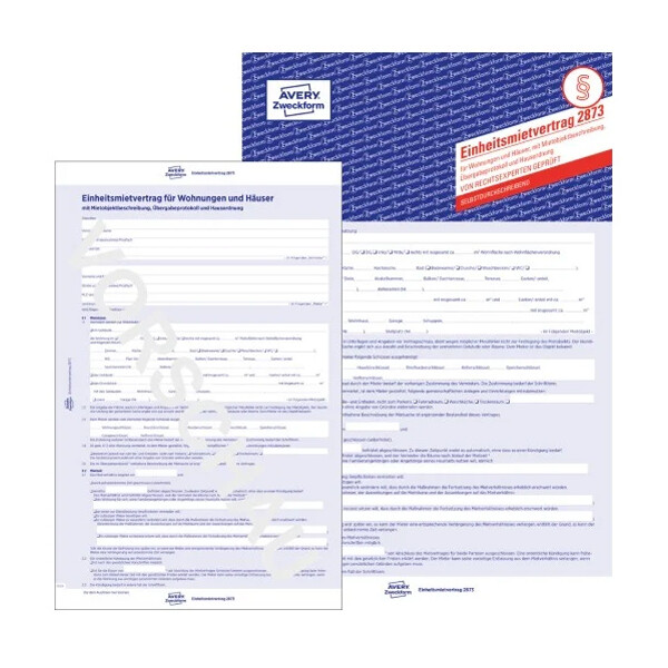 AVERY Zweckform Vordruck "Einheitsmietvertrag" 4-seitig, A4