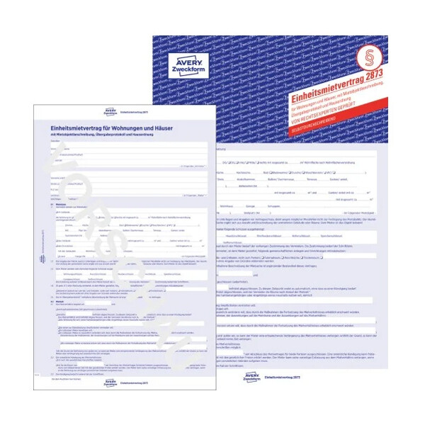 AVERY Zweckform Vordruck "Einheitsmietvertrag" 4-seitig, A4