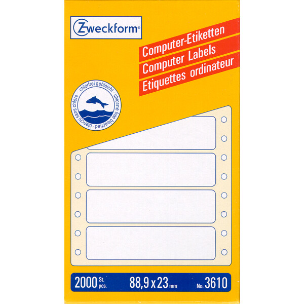 AVERY Zweckform Computer-Etiketten, endlos, 88,9 x 35,7 mm