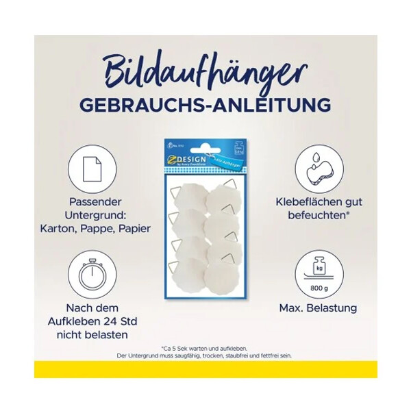 AVERY Zweckform Bildaufhänger, Durchmesser: 40 mm, weiß