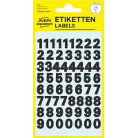 AVERY Zweckform Zahlen-Etiketten, Zahlen 0-9, schwarz