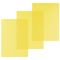 pavo Einbanddeckel, DIN A4, PVC, gelb transparent, 0,20 mm
