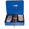 pavo Geldkassette, blau, Maße: (B)250 x (T)180 x (H)90 mm