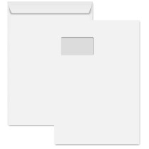 Clairefontaine Versandtaschen C4, 229 x 324 mm, weiß