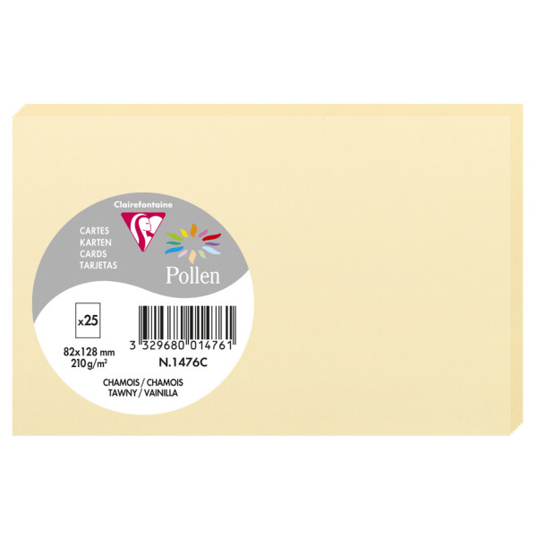 Pollen by Clairefontaine Briefkarte 82 x 128 mm, fuchsia