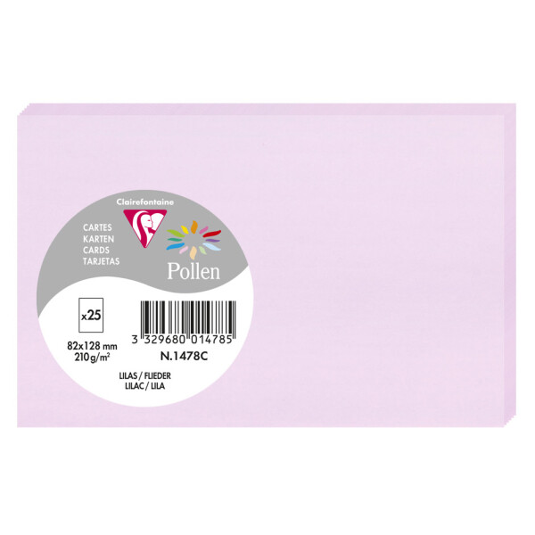 Pollen by Clairefontaine Briefkarte 82 x 128 mm, fuchsia