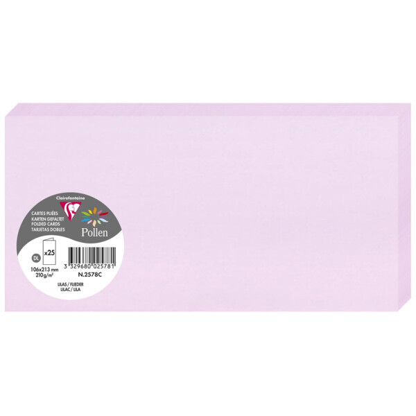 Pollen by Clairefontaine Doppelkarte DL, flieder