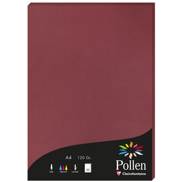 Pollen by Clairefontaine Papier DIN A4, bordeaux