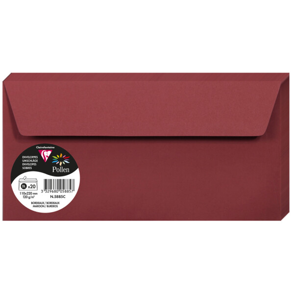 Pollen by Clairefontaine Briefumschlag DL, fuchsia