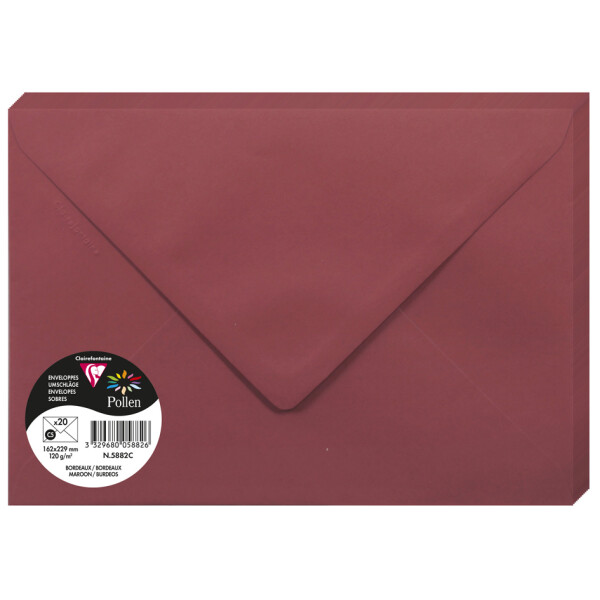 Pollen by Clairefontaine Briefumschlag C5, fuchsia
