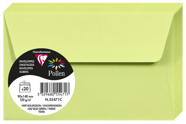 Pollen by Clairefontaine Briefumschlag 90x140 mm, knospen-