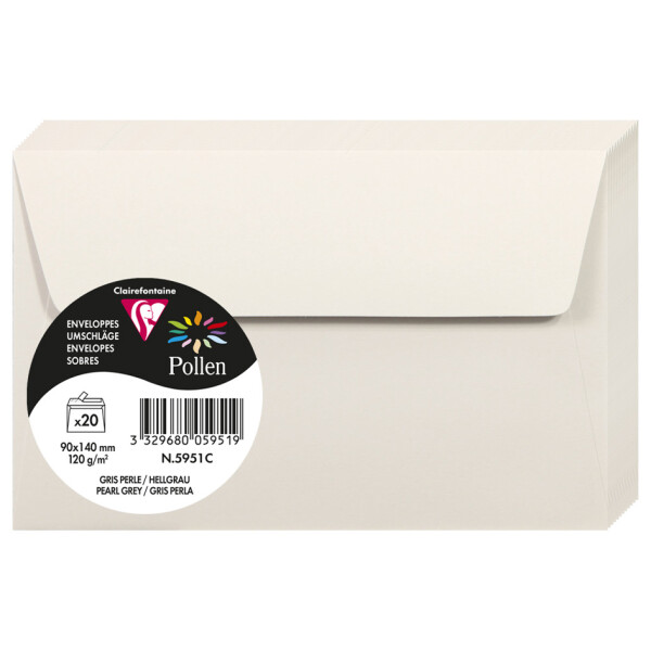 Pollen by Clairefontaine Briefumschlag 90x140 mm, perlmutt-