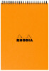 RHODIA Spiralnotizblock No. 18, DIN A4, kariert, orange