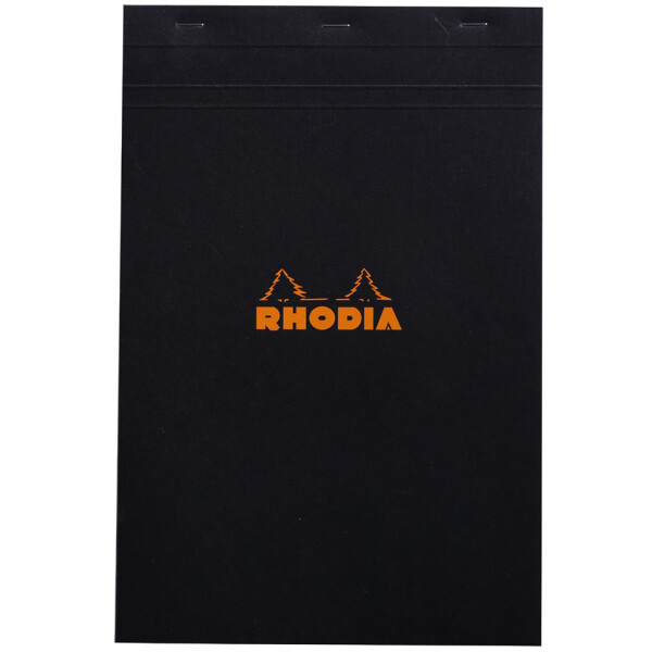 RHODIA Notizblock No. 19, DIN A4+, kariert, schwarz