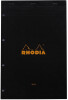 RHODIA Notizblock No. 20, DIN A4+, franz. Lineatur, schwarz